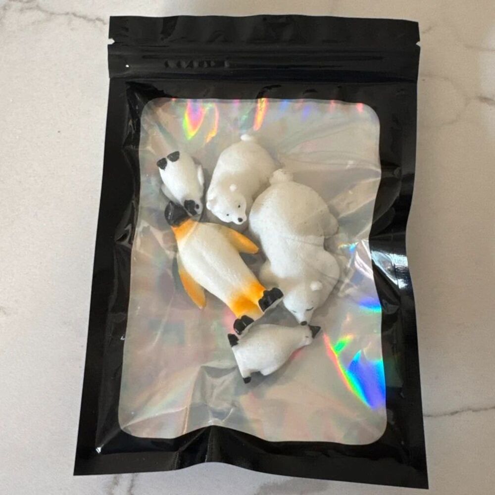 North Pole penguins and polar bears figurines